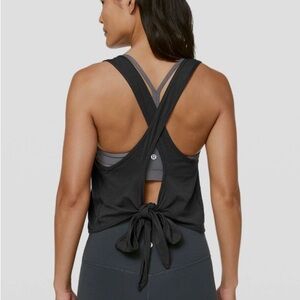 Lululemon Black Tie-Back Tank Top Size 2